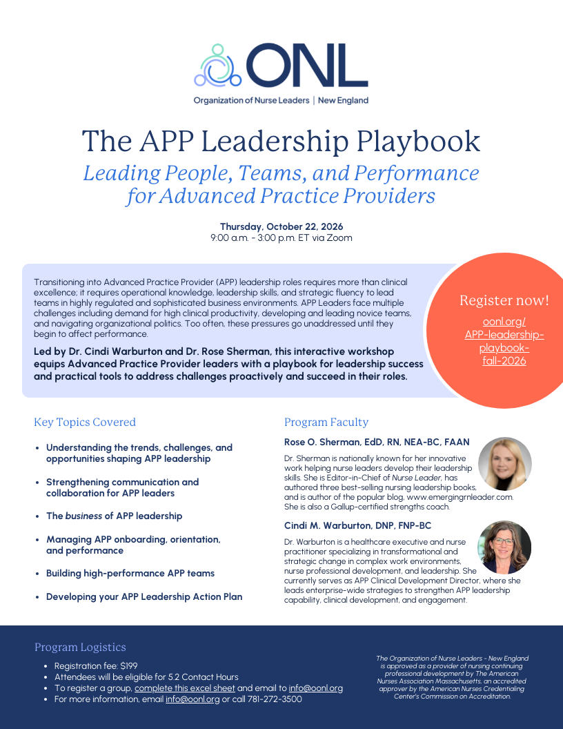 The APP Leadership Playbook Flyer