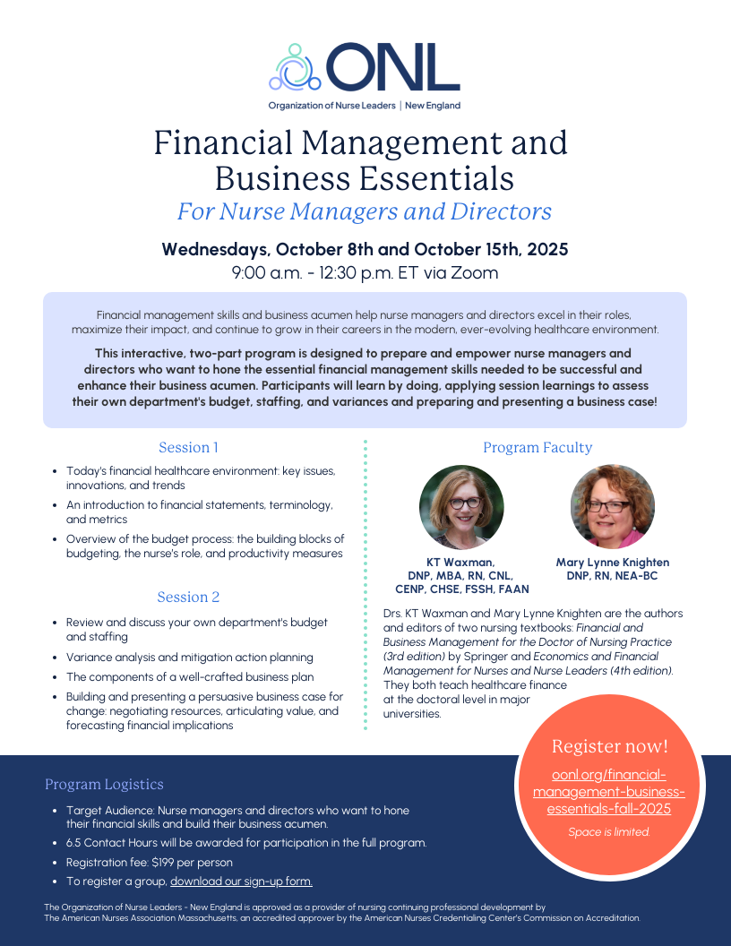 Financial Management and Business Essentials for Nurse Managers and Directors