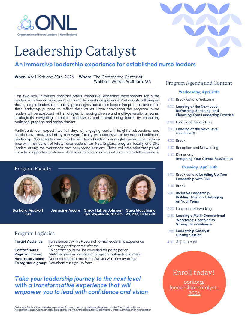 ONL Leadership Catalyst Program Flyer