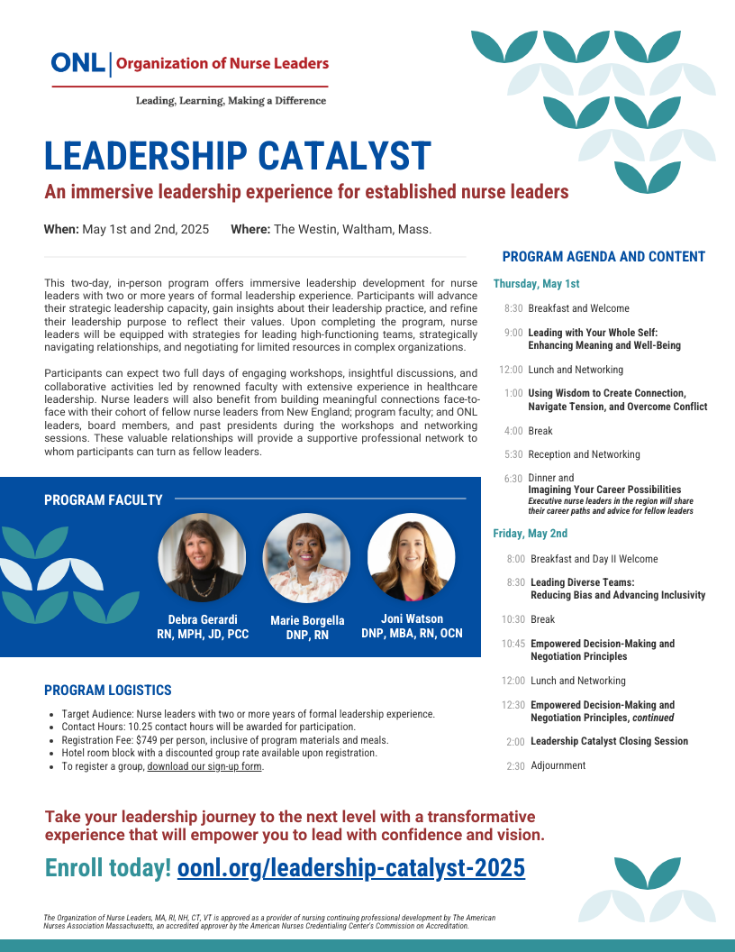 ONL Leadership Catalyst Program Flyer