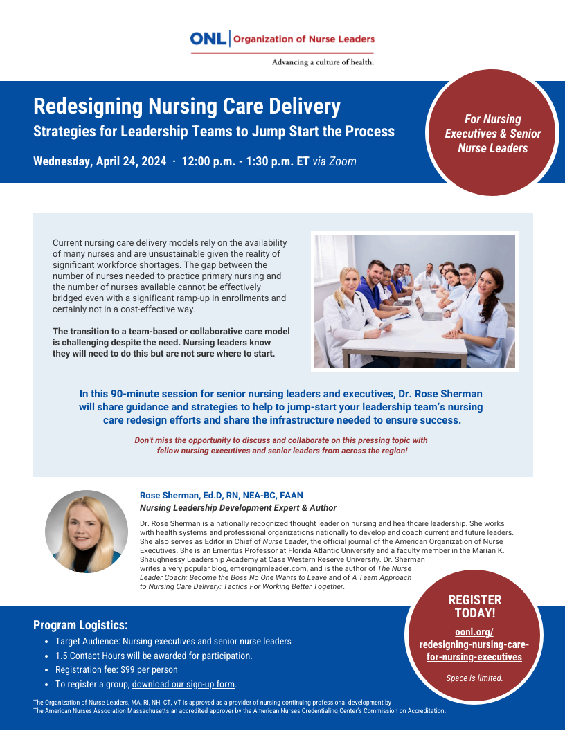 Redesigning Nursing Care Delivery - Executive Session