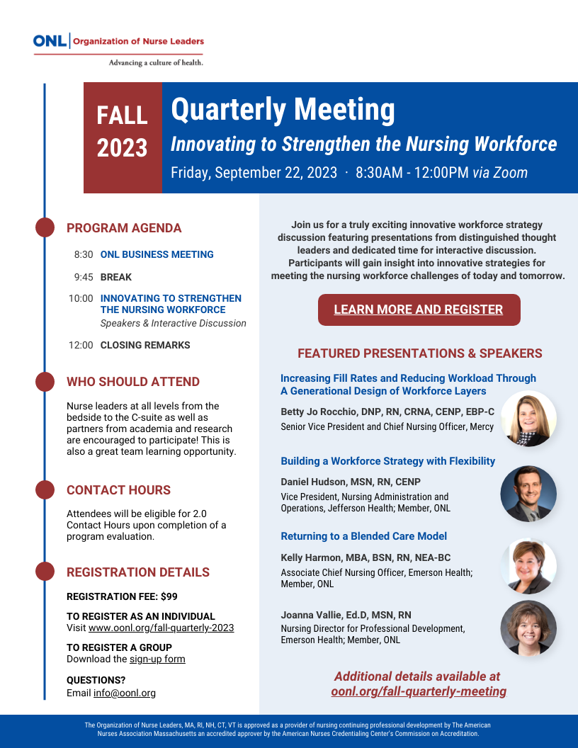 Fall 2023 Quarterly Meeting Flyer