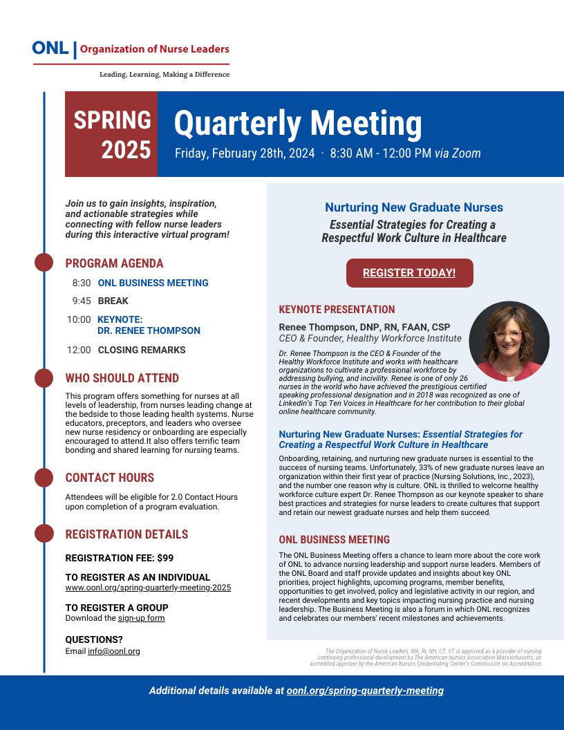 Spring 2025 Quarterly Meeting Flyer