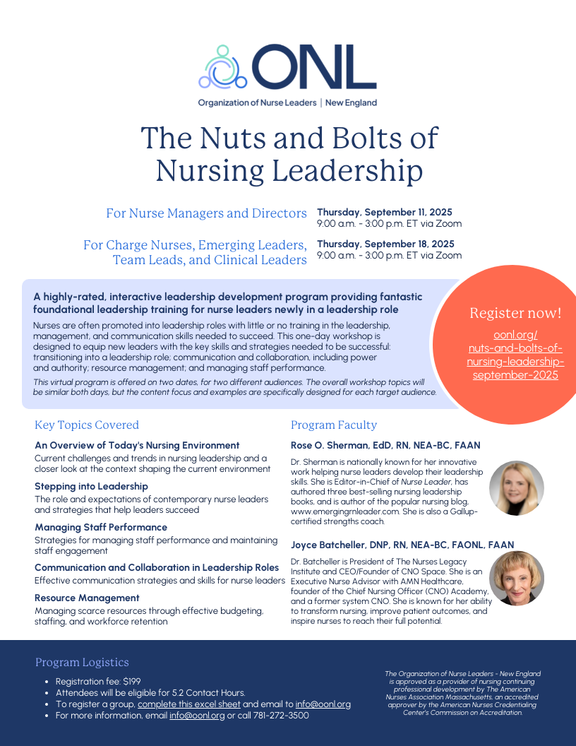 Nuts and Bolts of Nursing Leadership