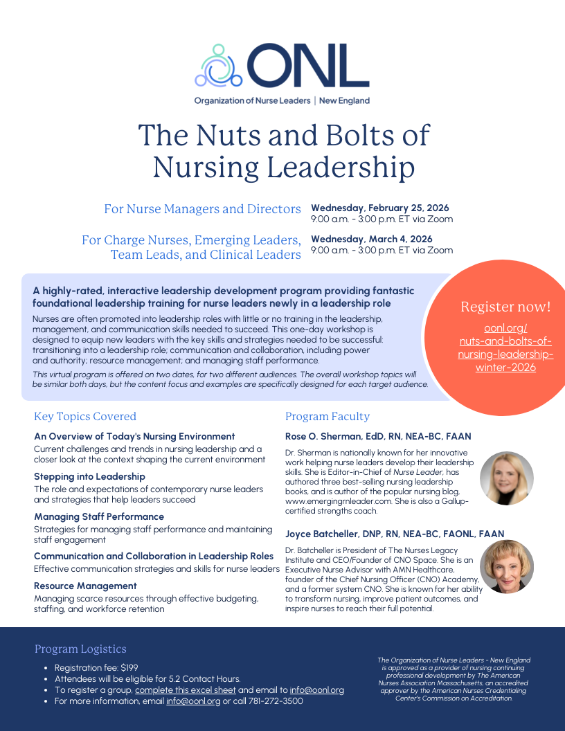 Nuts and Bolts of Nursing Leadership