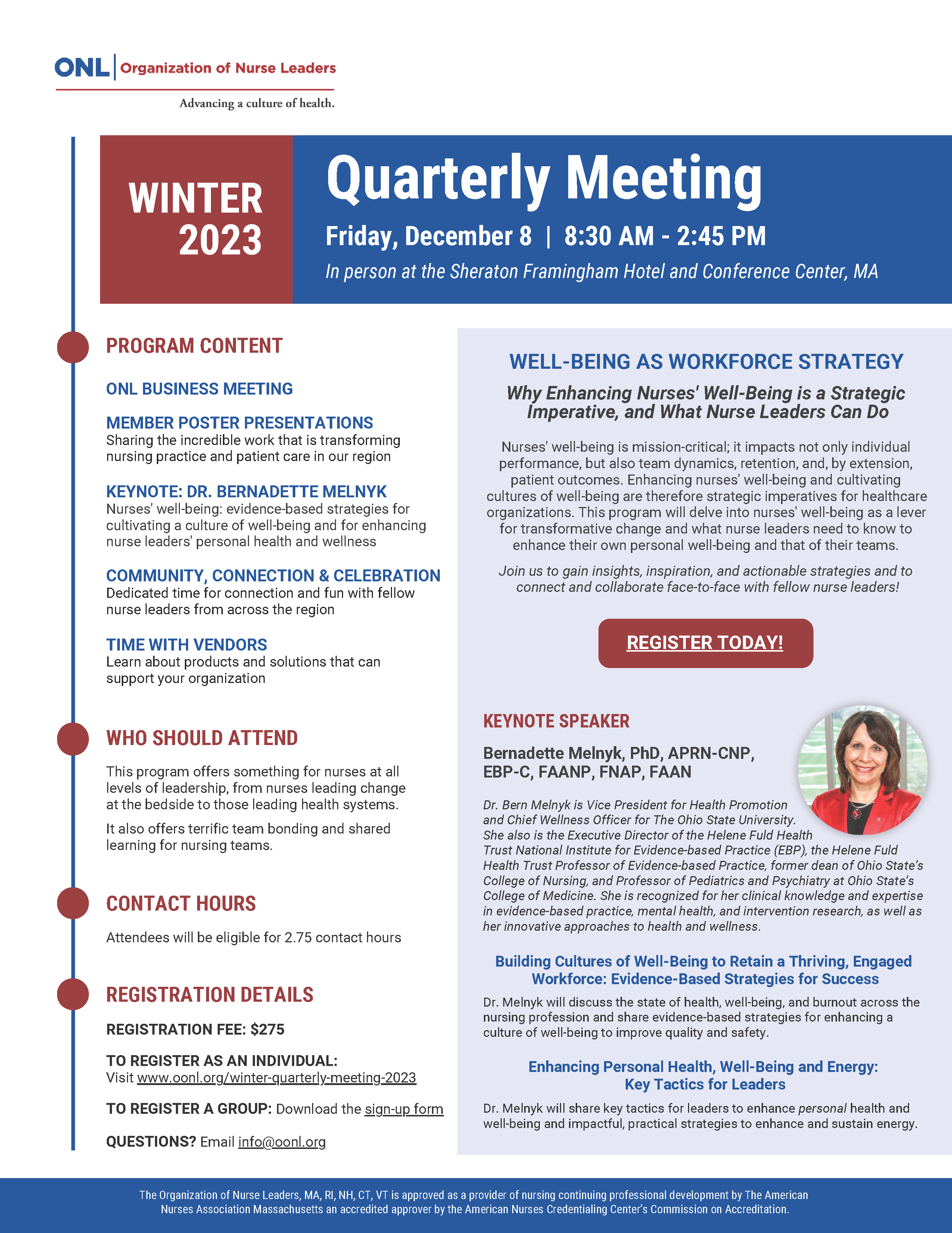 Winter 2023 Quarterly Meeting Flyer